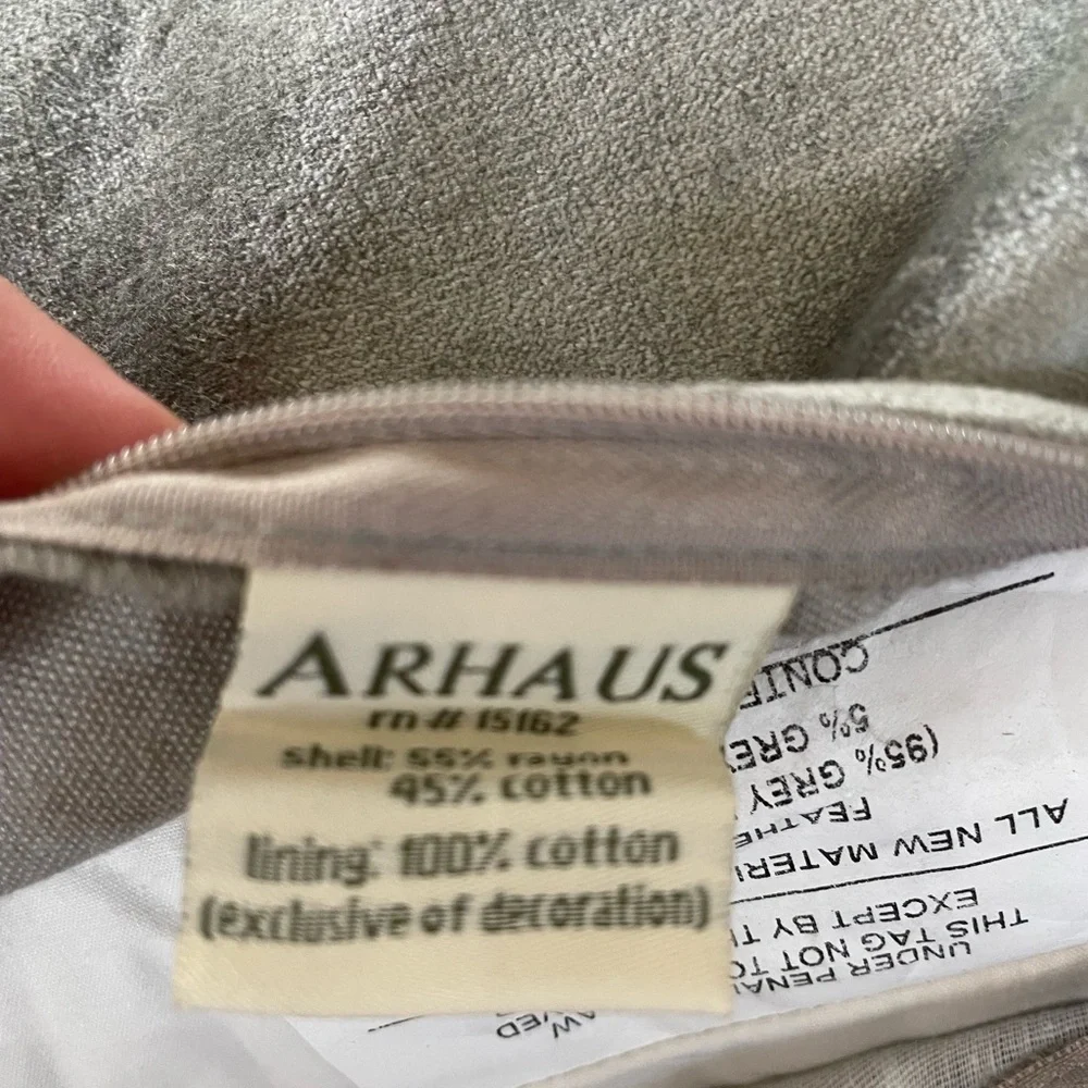 Arhaus Glamour Beaded Diamond Silver Accent Pillow 20 inch - Holiday Pillow